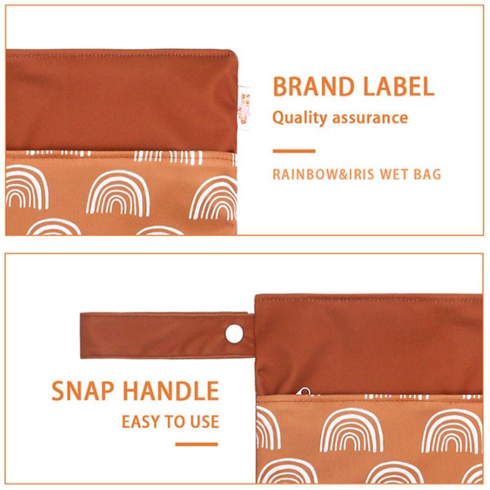 Travel High-Capacity Reusable Waterproof Wetbag Stroller Bag Zippered Double Cloth Diaper Bag