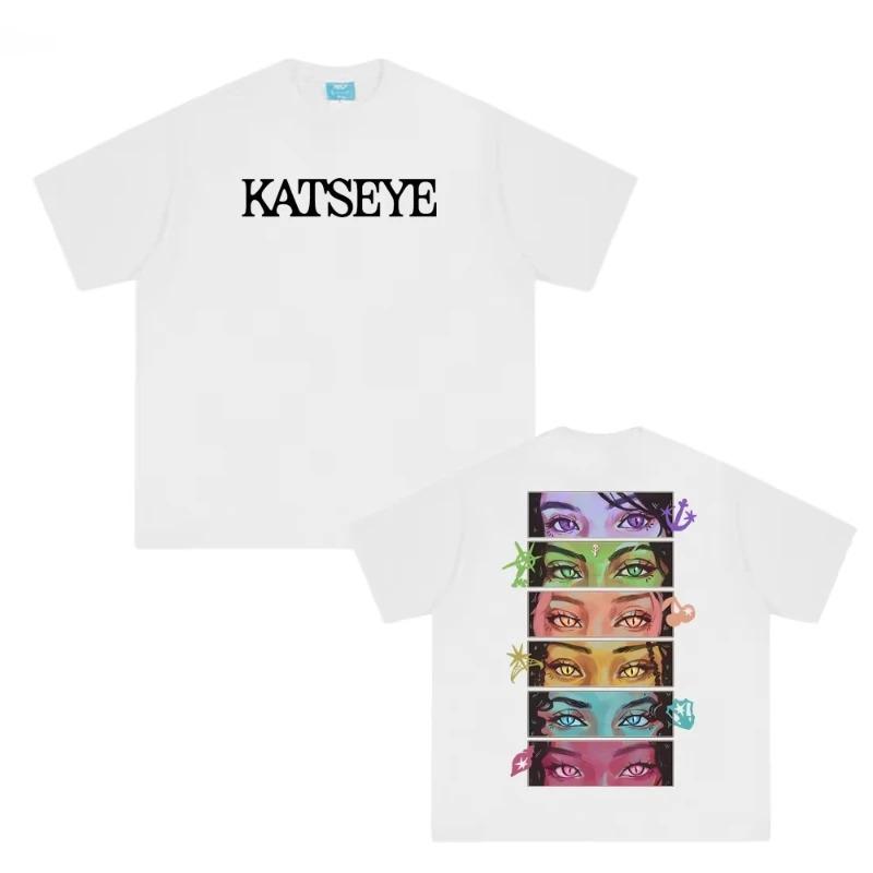 KATSEYE Print T-Shirt Unisex Men Women Causal Loose Clothing Vintage Oversized Tee Cotton Streetwear Loose Short Sleeve Tops Tee