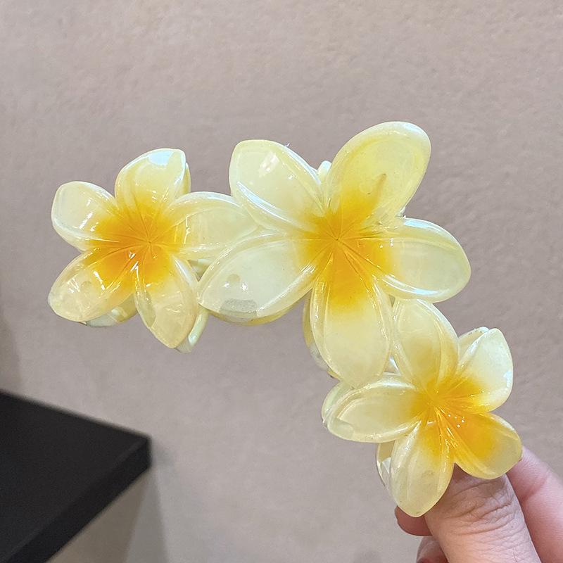 Vintage Damen Mehrfarbige Frangipani Fee Haarspange