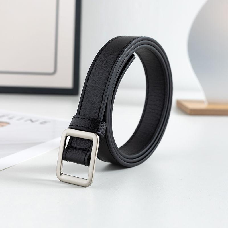 Retro Style Wide Pu Belt For Women Smooth Buckle Simple And Stylish Design