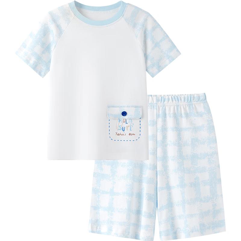 YEEHOO Boys Lyocell Summer Short-Sleeved Pajama Set