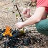 Outdoor Blow Fire Tube Telescopic Stainless Steel Two-end Fire Pipe Camping Tool