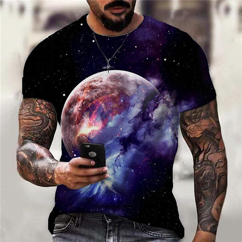 2024 Men's Vintage Clock Print T-Shirt Men's Street Casual Wear Men's Summer Fashion Top Men's Sports Sweat Wicks Short Sleeve
