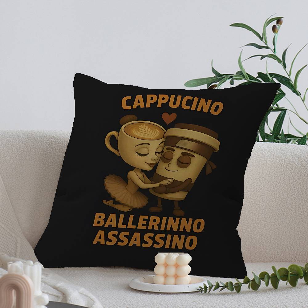 I-ITALIANS B-Brainrot Creative Animal Maple Design Cushion Cover Happy Autumn Harvest Decor Holiday Decorati Pillow Cover