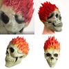 Creative Halloween Latex Evil Spirit Knight Mask Red-haired Skull Head Cover