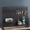 Perforated Desk Freestanding Storage Rack with Hooks and for Organizing Small Items and Miscellaneous Large Suitable for Office and Remote Set of 60cm
