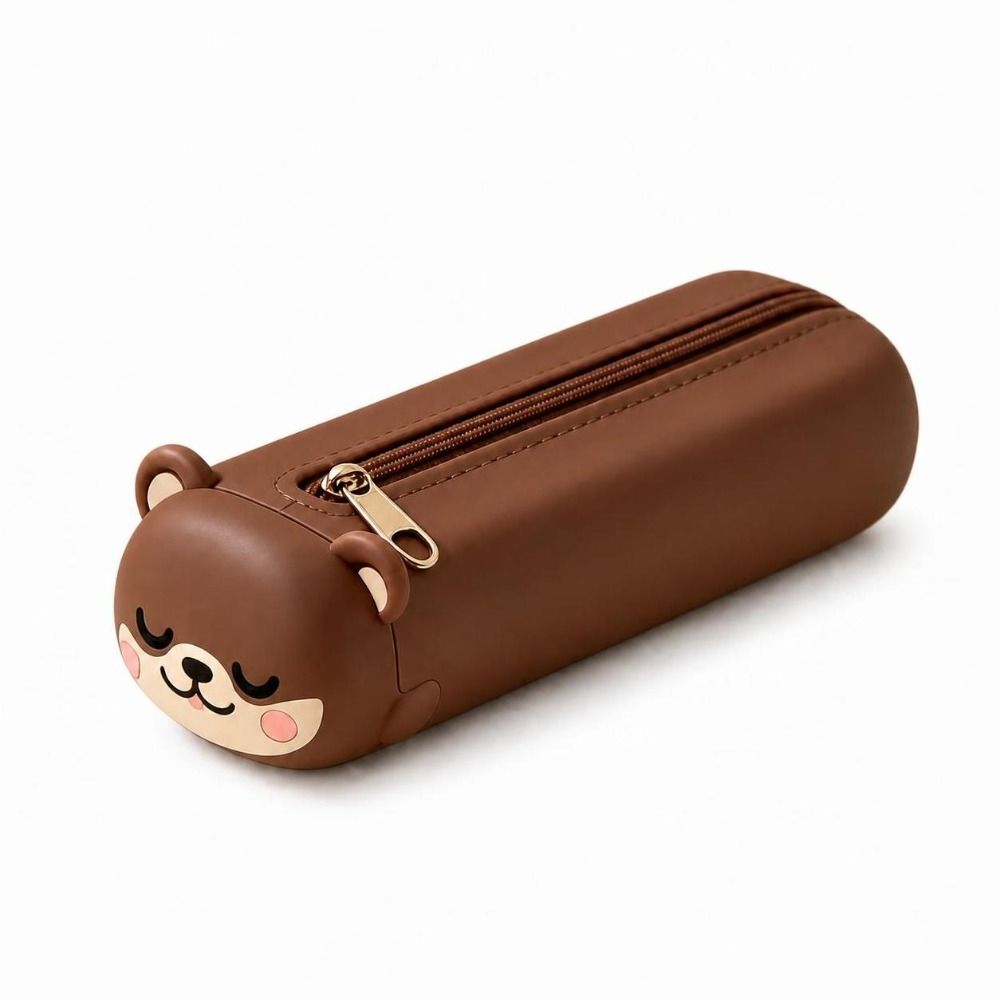 Large-capacity Bear Pencil Case Zippered Kids Stationery Bag NEW Pencil Pouch School Students