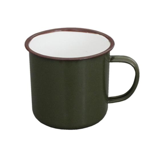 Retro Style Multi-use Water Mug Enamel Practical Non-sliding Base Drink Mug for Home