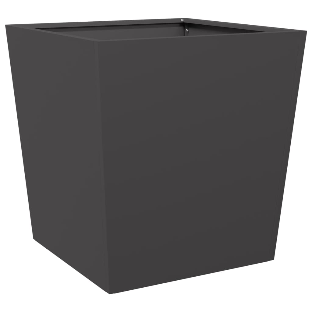 Vidaxl Garden Planter, Black, 50X50X50 Cm, Steel