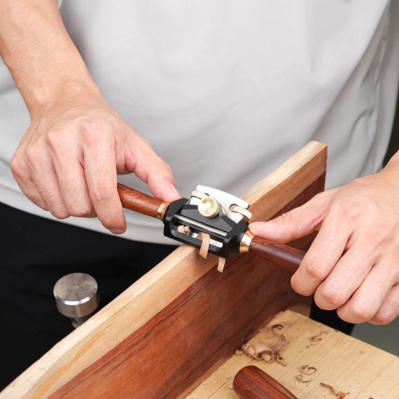 Adjustable Woodworking Bird Plane for Curved and Straight Edges - Mini Shaping Tool with Flat and Round Bottom