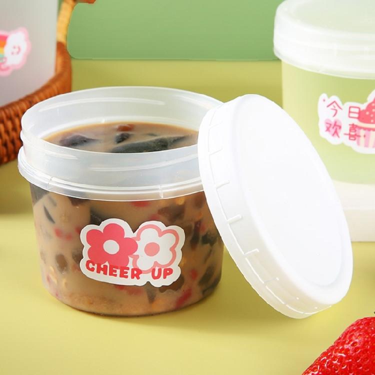 Reusable Plastic Puddings Jars with Lid Microwave Safe Design For Snacks Meal Preparation Kitchen Accessories