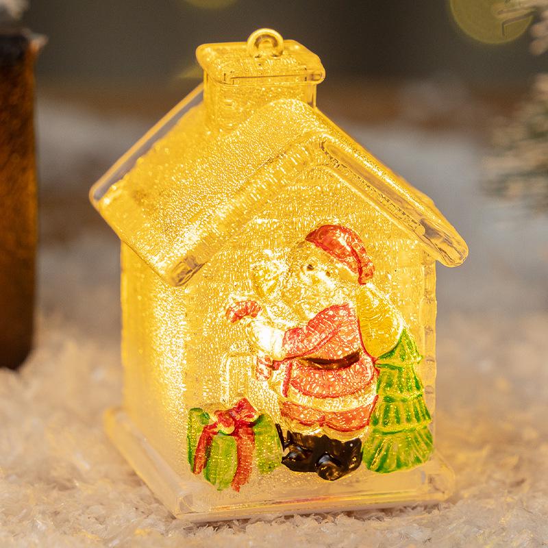 Christmas Ornaments Christmas Decorations, Small Houses Glowing Christmas House Small Gifts