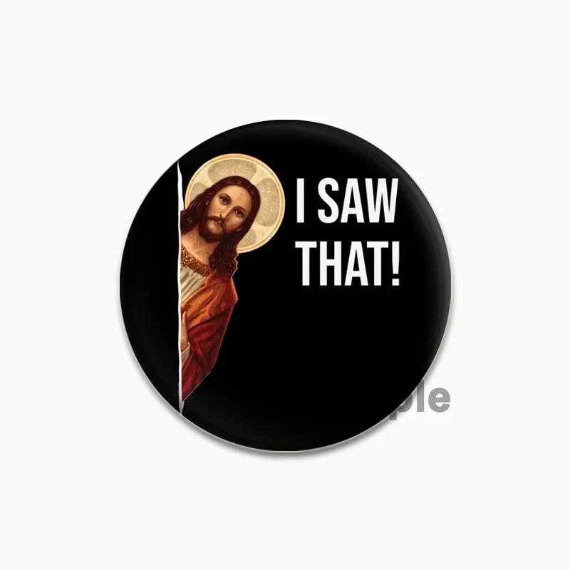 32/44/58mm Funny Cartoon Round Tinplate Pin Brooches Clothes Bag Decor Snap-in Badge Fashion Jewelry Gift