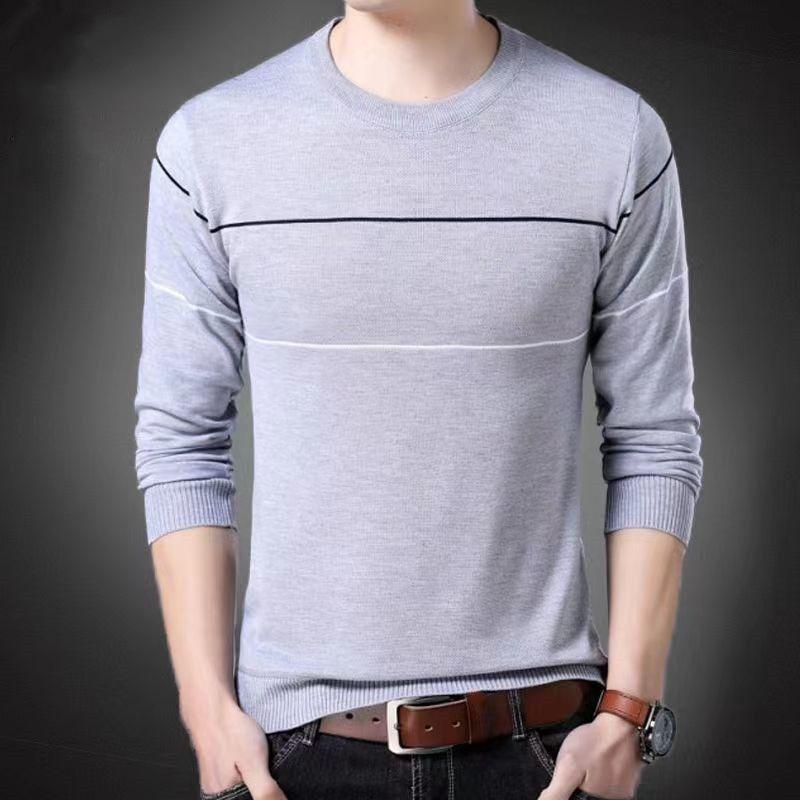 New Autumn Round Neck Pullover Casual Long-sleeved Sweater Versatile Fashionable Men's Fashion