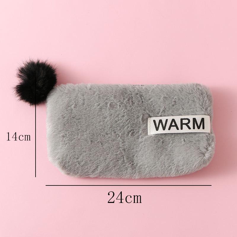 

Korean Style Gradient Plush Pencil Case for Girls