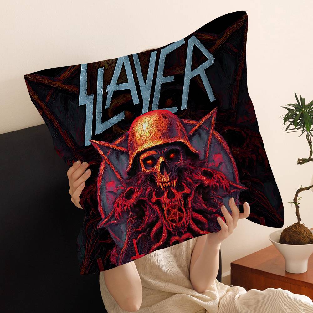 Heavy Metal Rock Band SSlayer Cushion Cover Pillow Cover Decor Pillowcase Printed Cushion Case For Couch