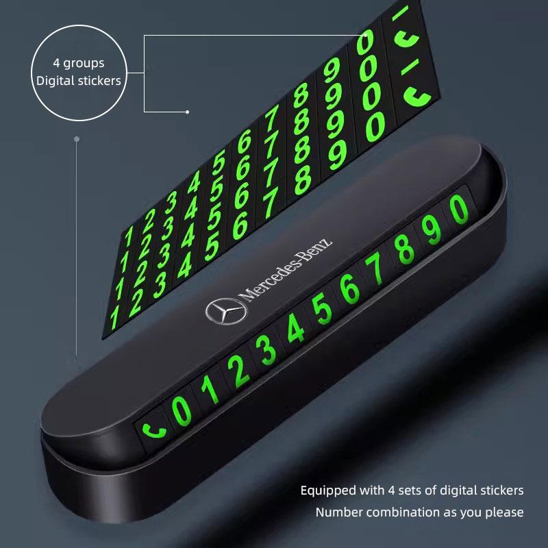 Car Temporary Parking Phone Number Plate Digital Sticker For Mercedes Benz AMG W223 W213 W206 W464 W247 W167 W166 W222 W205 W204 PF1