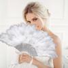 Hand Fans Folding Fan Hand Portable Favor Gift Party Fans Wedding Feather Fan Performance Dj Bar Club Room Party Decoration