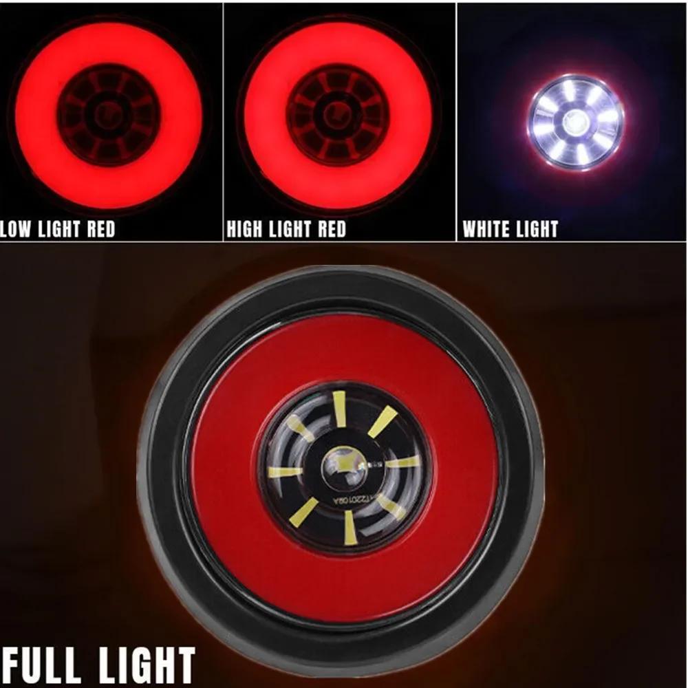2PCS Round Car Truck LED Tail Light Trailer Rear Taillights Side Marker Warning Lights Turn signal Stop Brake Light for Lorry