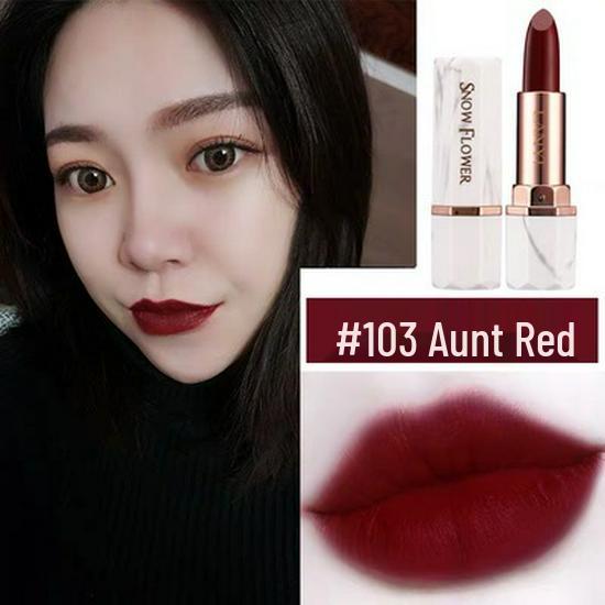 LANYI Dusky Rose & Auntie Red Matte Long-lasting Lipstick - Moisturizing, Waterproof, Cherry Red Aura Whitening.