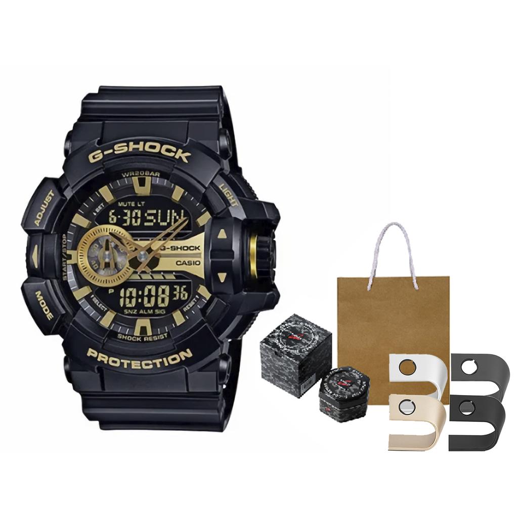 CASIO Men Liquid Crystal/Analog Dual Display Series Black Watch GA-400GB-1A9 GA-400GB-1A9