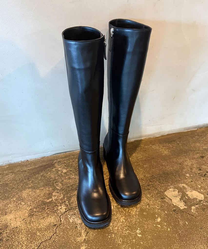 Leah Bella Long Boots_Black, Black Suede