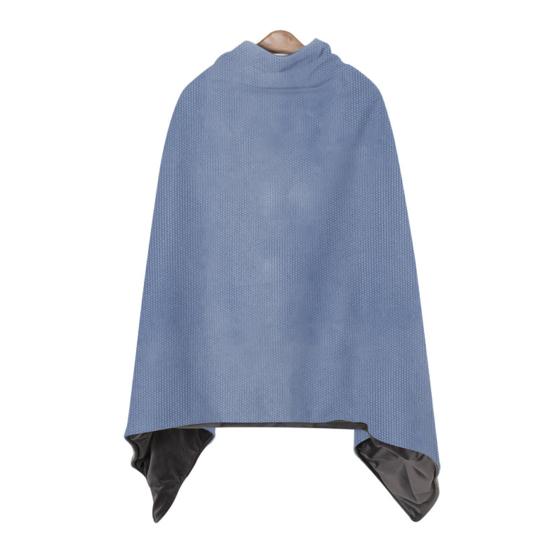 USB-Powered Electric Blanket Hooded Zipper Closure Solid Color Heated Shawl Wraps Winter Warm Quick Heating Blanket