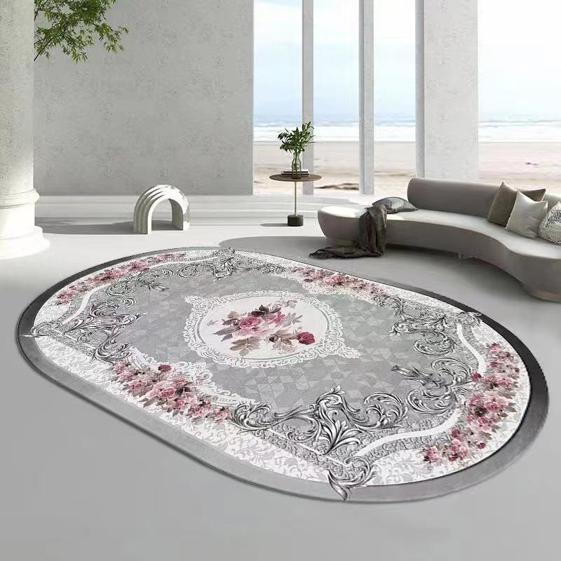 

Овальный ковер для гостиной, коврик под диван и журнальный столик, коврик для пола в комнату, ковер для спальни у кровати 80 * 120Cm