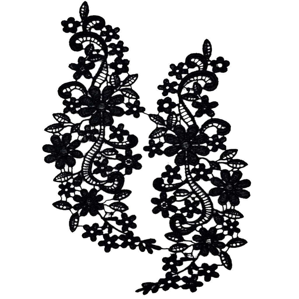 black lace applique