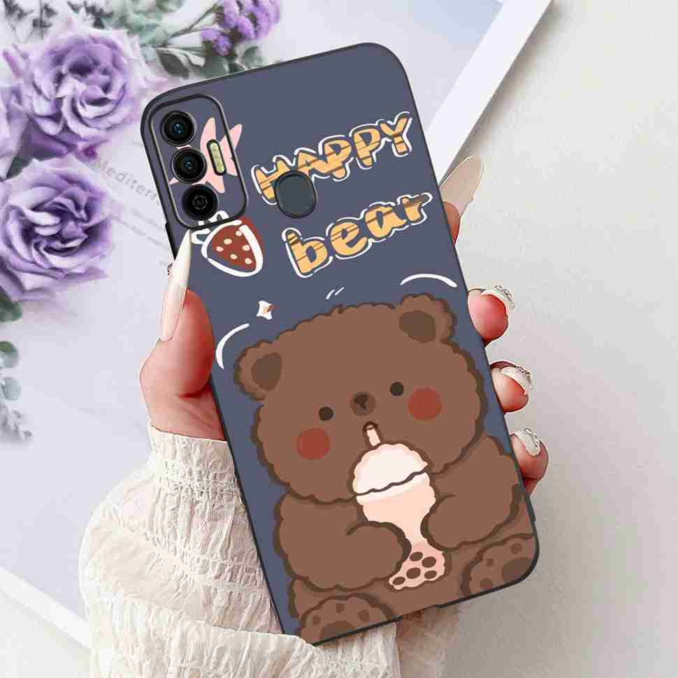 

For Tecno Spark 7 2021 Casing Silicone Shockproof Phone Case For Tecno Spark 7 Spark7 Full Cover Coque Butterfly Bumper Tecno Spark 7