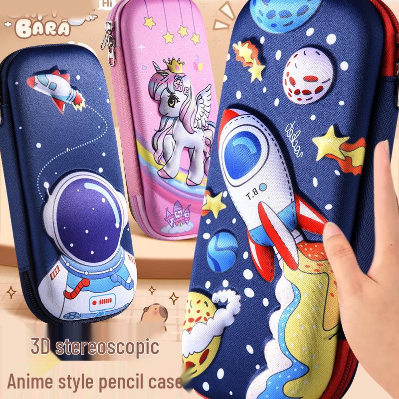 Cute Cartoon 3D Stationery Box - Large Capacity Pencil Case for Students