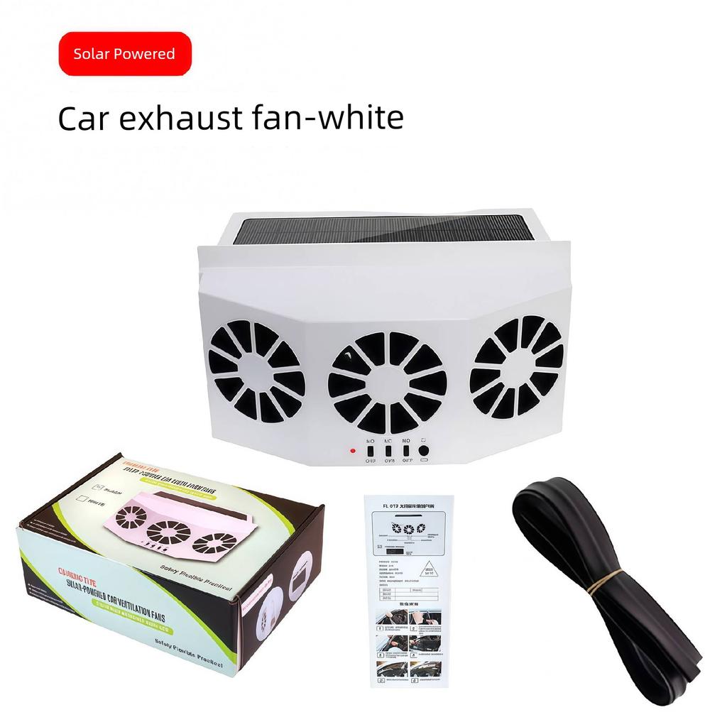 Solar-Powered Car Exhaust Fan Interface Car Fan Car Interior Cooler Air Circulation Fan Mini Fan Car