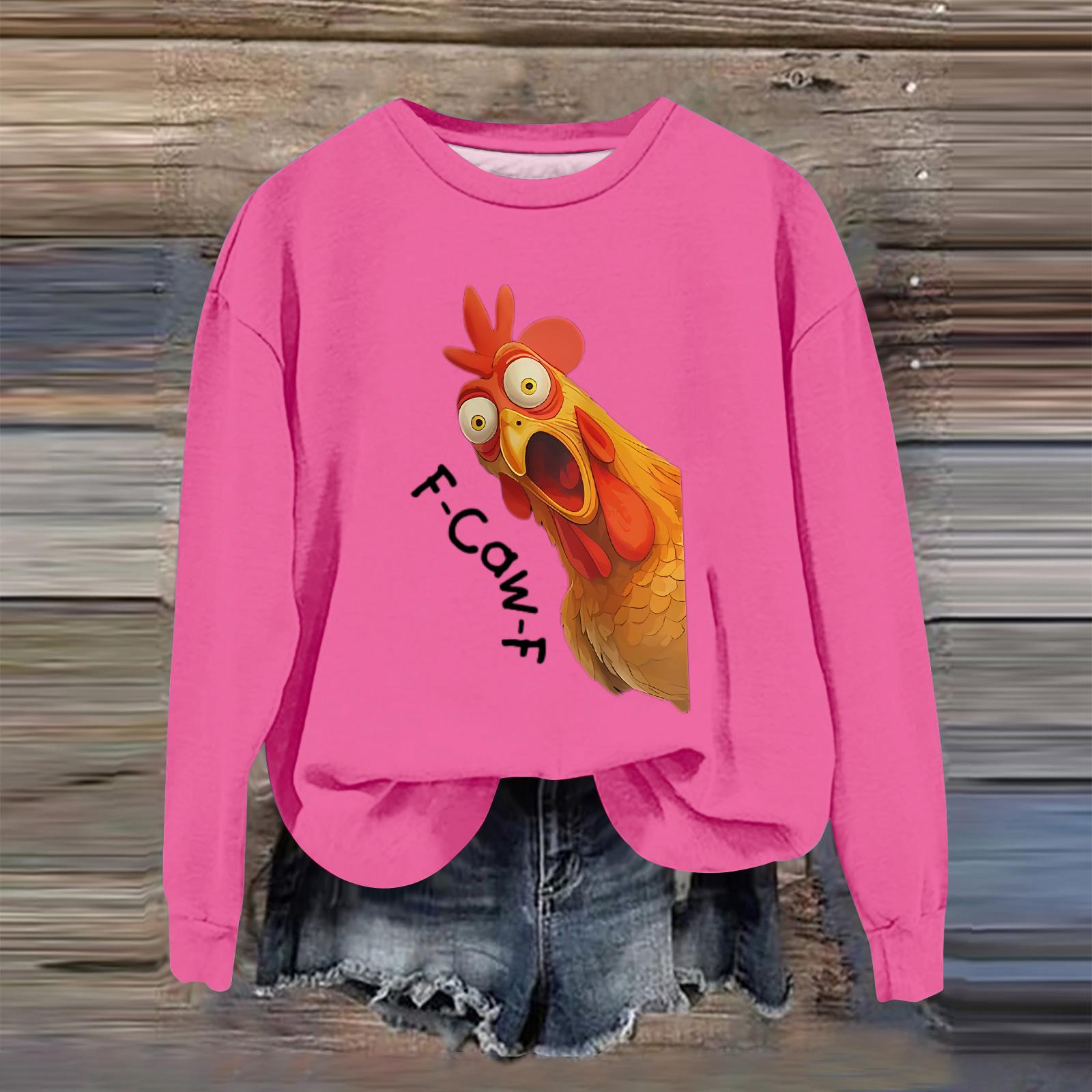 

Женская модная повседневная толстовка с длинным рукавом, свободного кроя, с принтом XL