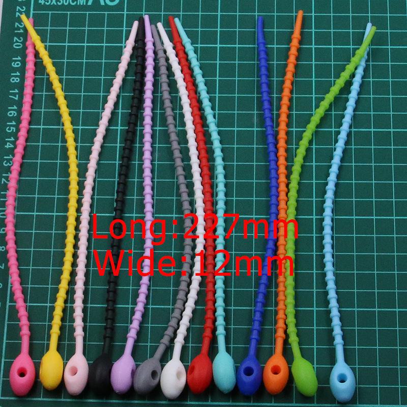 13 színű ovális fejű szilikon újrafelhasználható csavarózsinór és cipzáras kötegelő