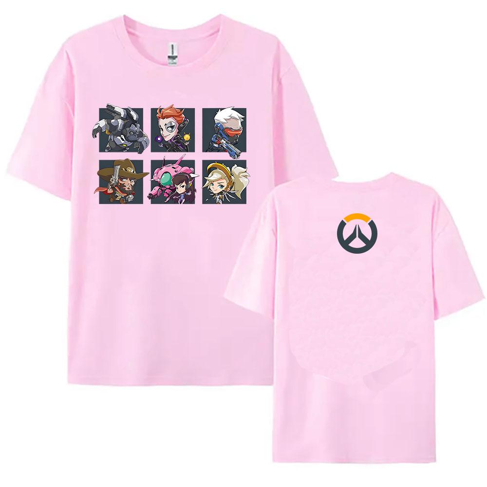 Overwatch 2 Cute But Deadly Print T-shirt Unisex Streetwear Short Sleeve Cotton Tshirts Casual Game Graphic T Shirt