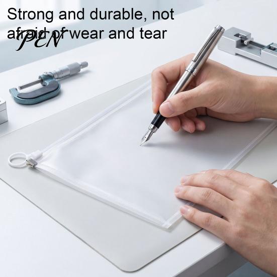 Clear Mesh File Folder 3D Zipper Document Pouch, Transparent PP Matte Envelope Folder, Portable Storage for Home And Office Durable Organizer