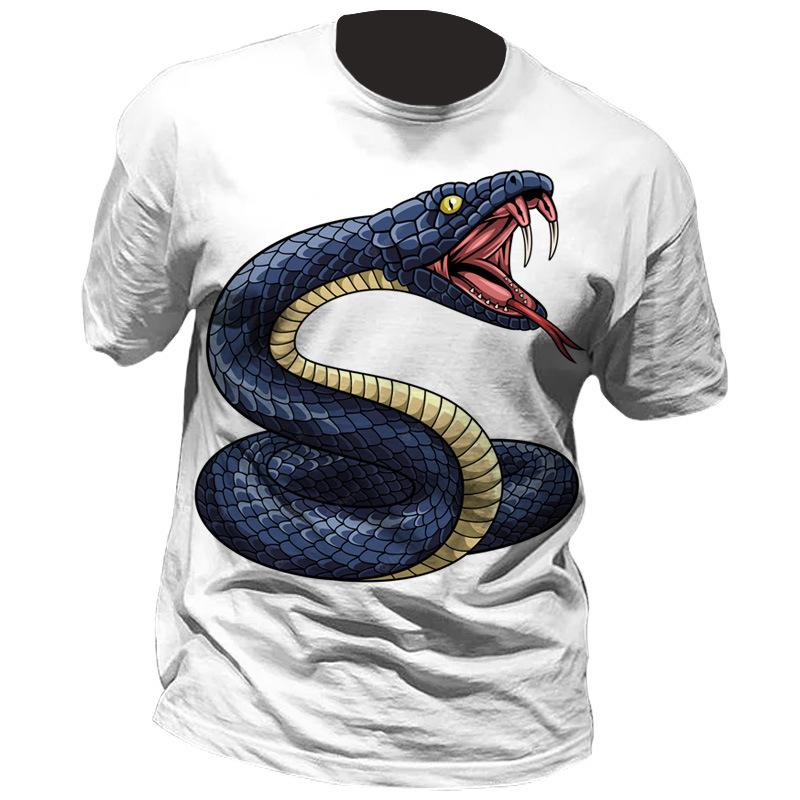 

Мужская футболка с животным принтом, летний топ с коротким рукавом, дышащая, повседневная 6XL