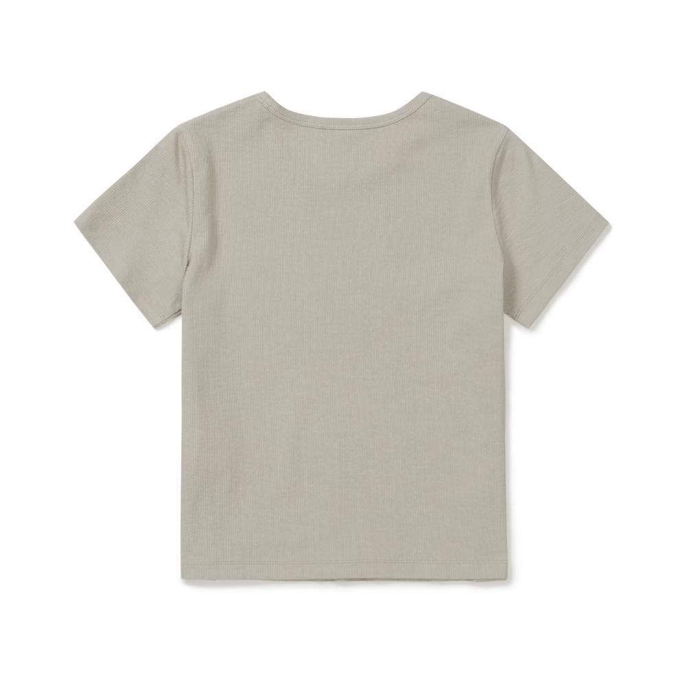 SNOWPEAK Ribbed Women's Short Sleeve T-shirt Sand Beige (S26MWFTS39)
