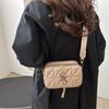 Fashion Small Square Bag Versatile Shoulder Bag Foreign Style Texture Pu Women'S Bag Foreign Gas Pressure Shell Hardware Messenger Bag