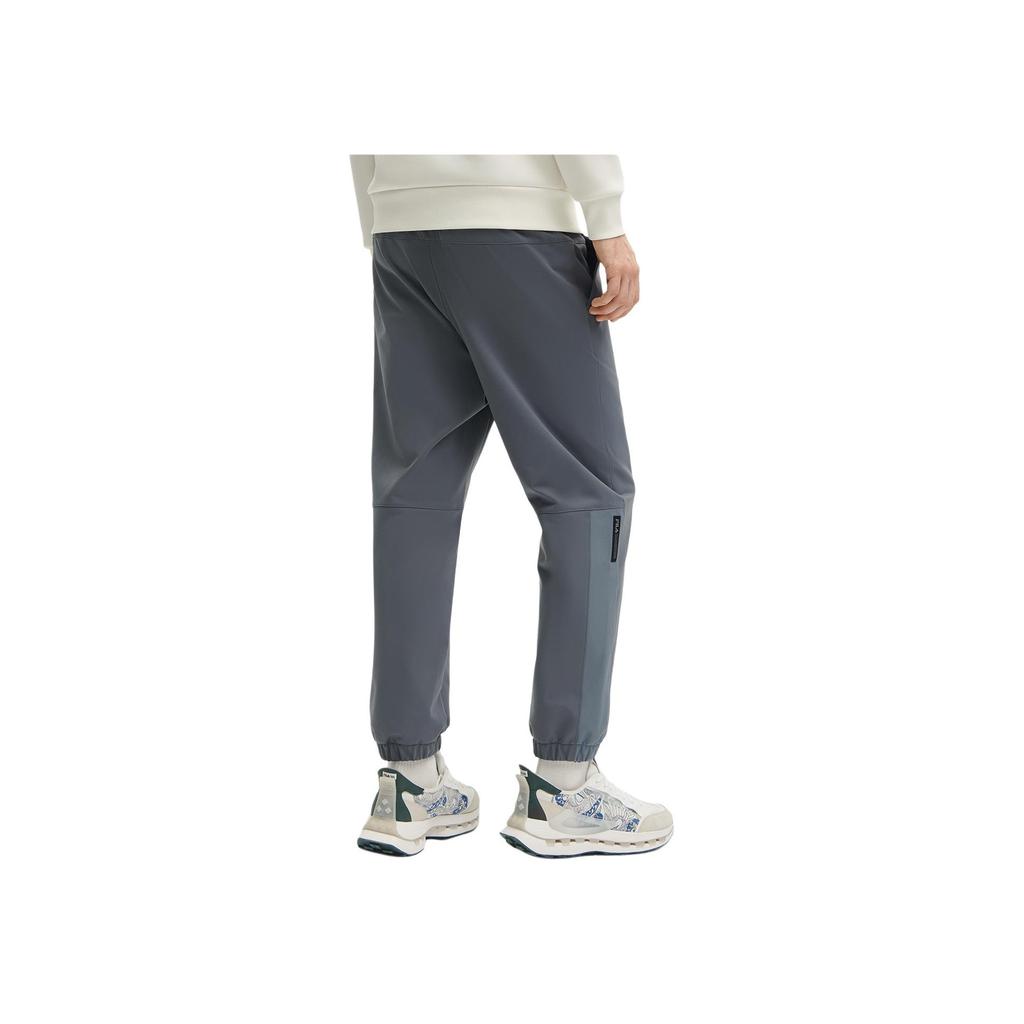 Fila X V&A Morgan Series Solid Color Tapered Retro Woven Casual Pants Men Bottoms Dark-Night-Gray F11M418801F-DY