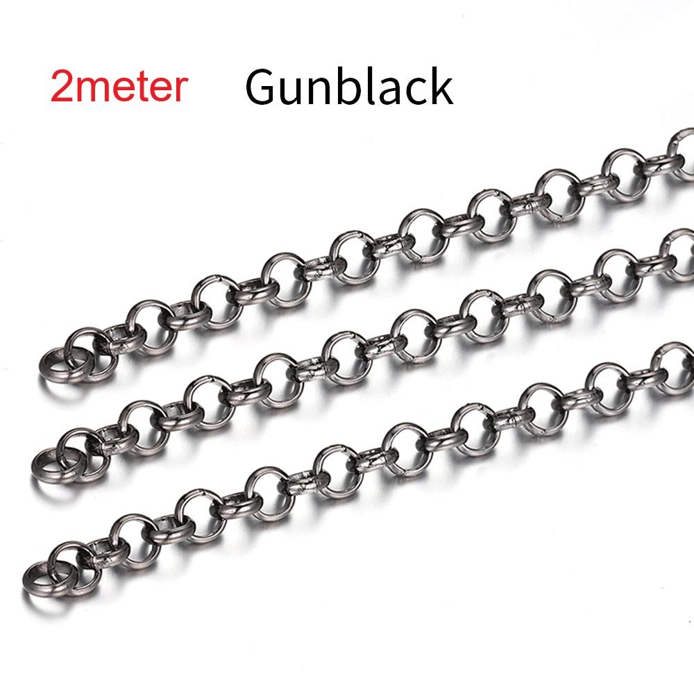 

1Meter 2Meter Embossed O Shape Necklace Chains Copper Bracelet Cable Link Bulk Open Ring Chains for DIY Jewelry Making Findings