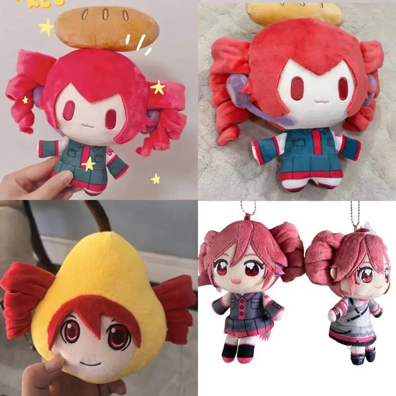 Boneca de Pelúcia Fofa Baguette Kasane Teto Versão Magnética de Pão Periféricos de Anime Brinquedo de Pelúcia 15cm Acessórios de Pingente de Bolsa Presente para Menina