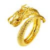 Adjustable Vietnamese Gold-Plated Dragon Phoenix Couple Rings
