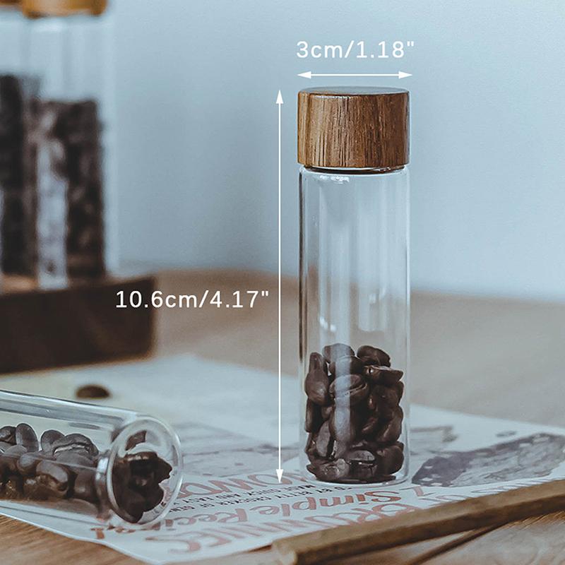 

Контейнер для хранения кофейных зерен Подставка для демонстрации Орех Туба для чая Бутылка Стекло Аксессуары для эспрессо Инструмент Барista Наборы кофейной посуды прозрачный