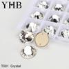 YHB Top Quality XIRIUS Glass Crystal AB Moonlight Sewing Stones Flatback Sew on Rhinestones For Garment Clothes Bags