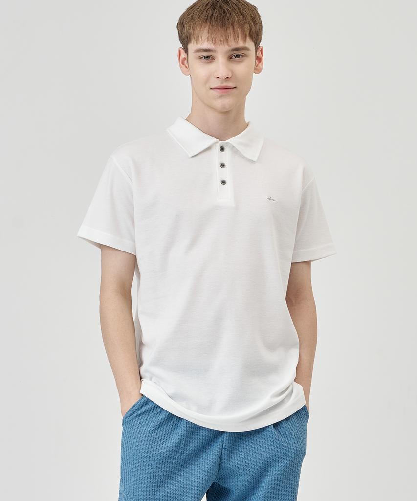 THE-ABON Basic Polo Shirt White