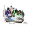 Harz Weihnachtsdorfhäuser Weihnachtsmann LED-Licht Neujahr Mikrolandschaft Handwerk Schneelandschaft Neujahrsdeko Festliche Atmosphäre