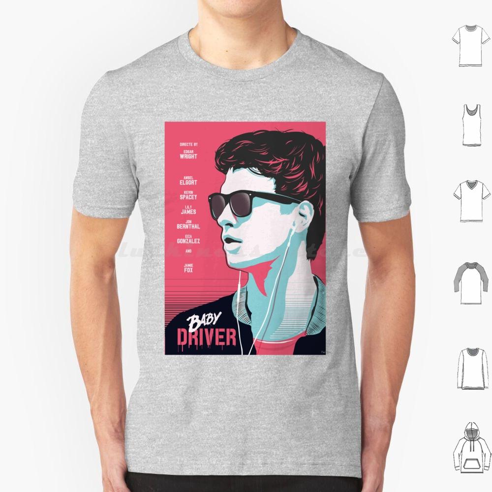 Baby Driver T Shirt 6xl Cotton Cool Tee Baby Driver Movie Cinema Film Cinephile Cool Art Geek