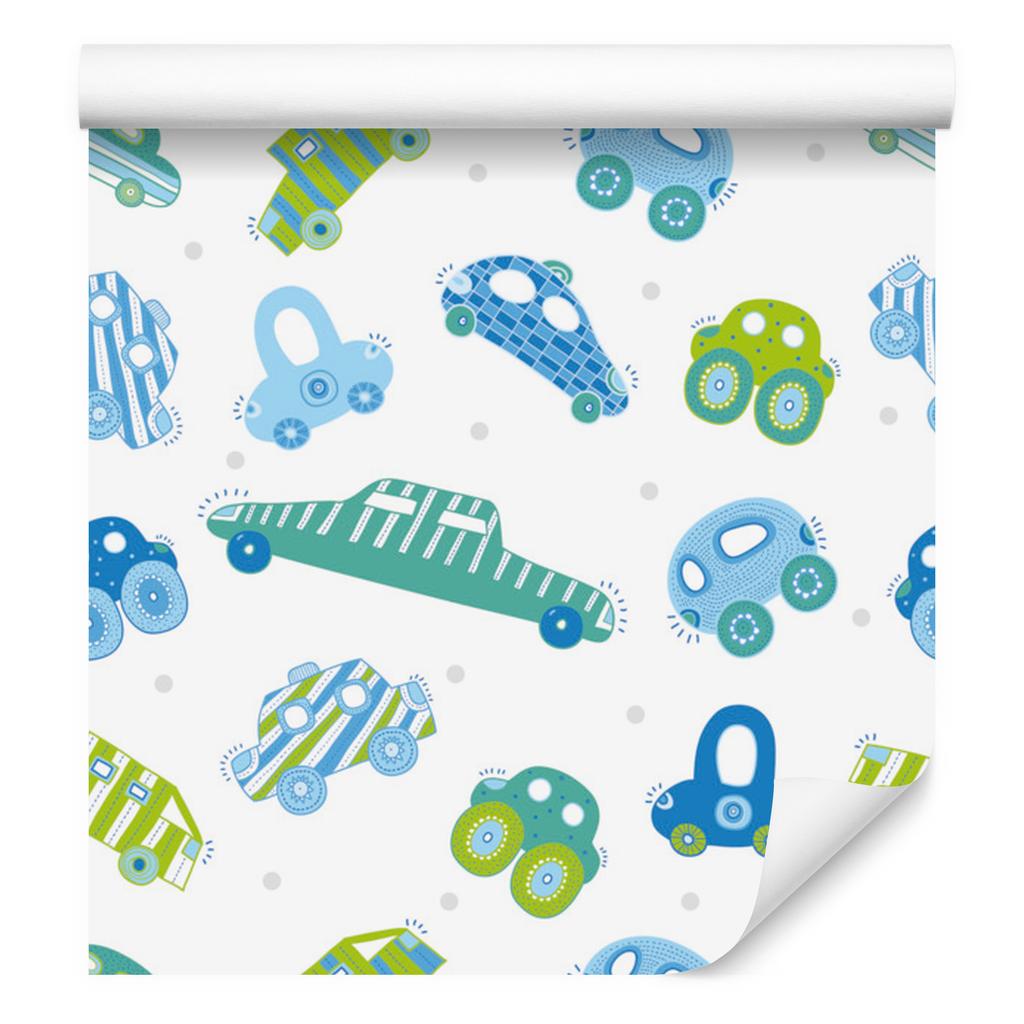 Blue and green cars wallpaper for living room and bedroom 50x1000