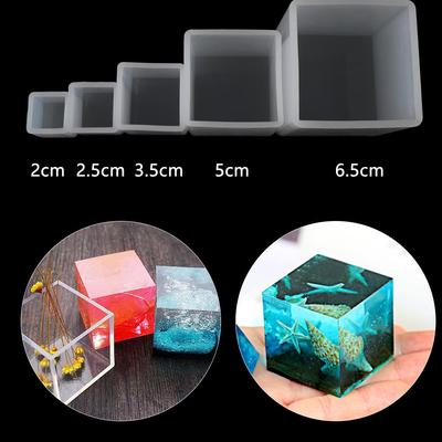 Transparent Pendant Crystal Jewelry Making Tools Silicone Mould Resin Mold Cube Molds